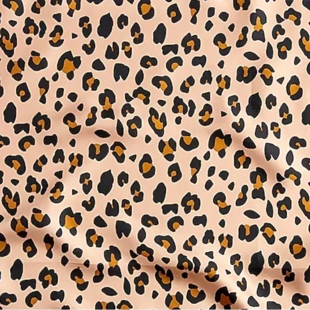J Crew Button Down A Line Midi Dress in Leopard Print - Picture 3 of 11